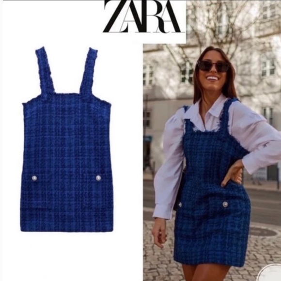 Zara Dresses & Skirts - ZARA | BLOGGER FAV TEXTURED PINAFORE DRESS